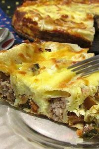 Пирог из лаваша с грибами «Лесная сказка»