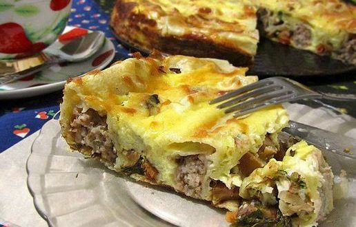 Пирог из лаваша с грибами «Лесная сказка»