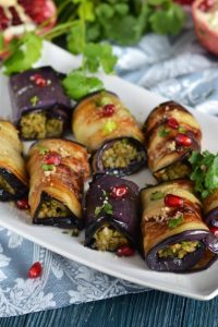 Рулеты из баклажанов - рецепт c грибами