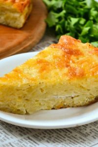 Запеканка из тертого картофеля