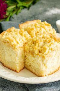 Тертый пирог с творогом